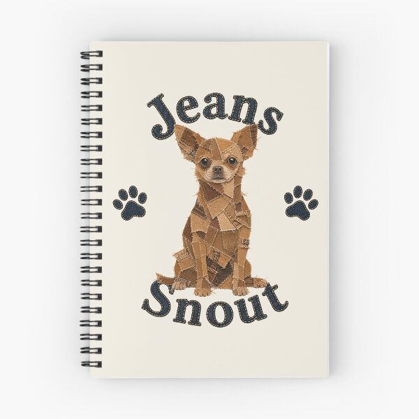 Item preview, Brown Smooth Chihuahua Denim Patch Art designed and sold by JeanSnout.