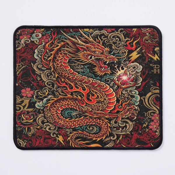 Item preview, Ed Hardy style dragon and roses designed and sold by infiny-designs.