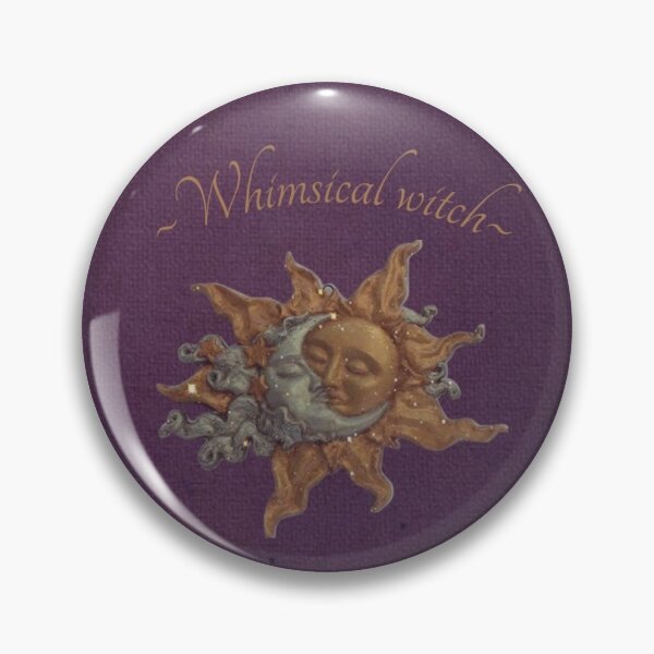 Item preview, Purple whimsigoth aesthetic with vintage sun and moon "whimsical witch' designed and sold by BrontesWhimsyStore.