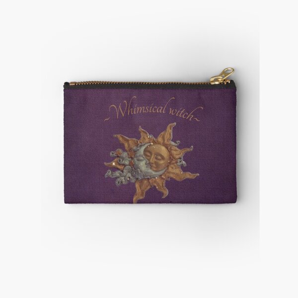 Item preview, Purple whimsigoth aesthetic with vintage sun and moon "whimsical witch' designed and sold by BrontesWhimsyStore.
