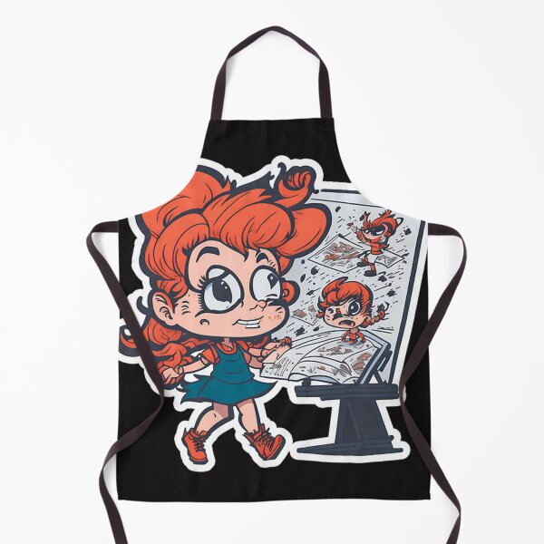 Item preview, Crazy Cartoonist Girl Abnormal Cartoon designed and sold by WylDesigns.