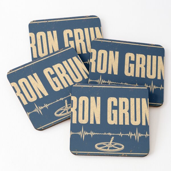 Item preview, Iron Grunt Metal Detecting Enamel Sign designed and sold by BoosterShop.