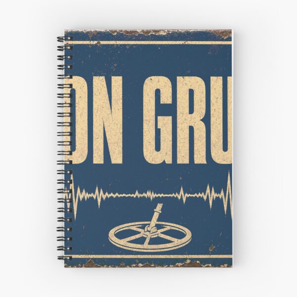 Item preview, Iron Grunt Metal Detecting Enamel Sign designed and sold by BoosterShop.