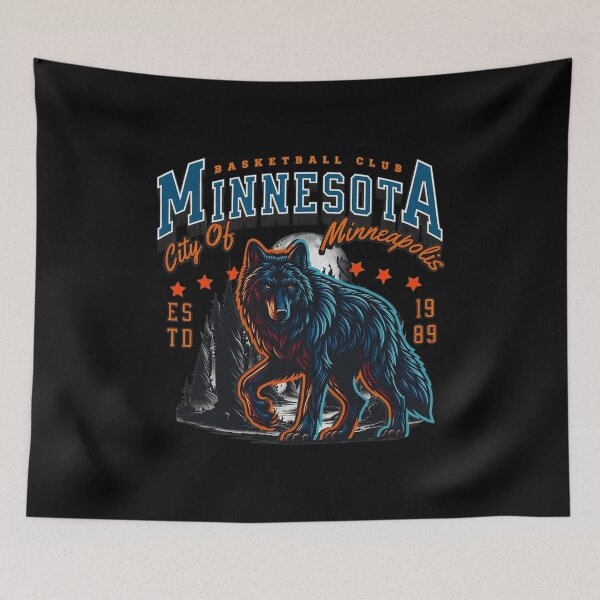 Item preview, Minneapolis Wolf Forest Basketball Club Retro designed and sold by DeborahWi12541.