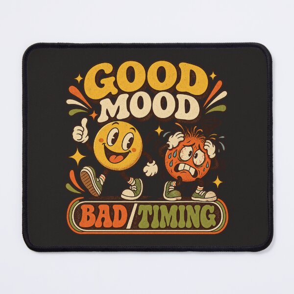 Item preview, Good Mood Bad Timing Retro Emoticon T-Shirt designed and sold by Golden Era Studio.