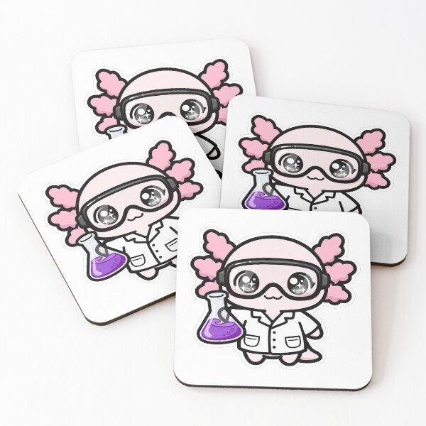 Item preview, Kawaii Axolotl Chemistry Lab Flask Scientist designed and sold by Wildlife-Walk.