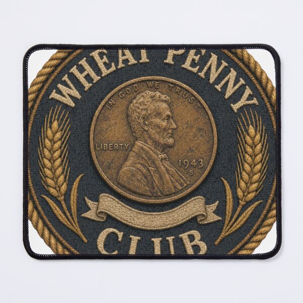 Item preview, Wheat Penny Club Coin Hunting Badge designed and sold by BoosterShop.