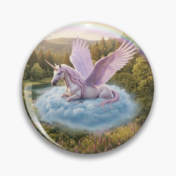 Item preview, Magical Pegasus Unicorn in a Dreamy Forest with Rainbow designed and sold by KristinaArts.