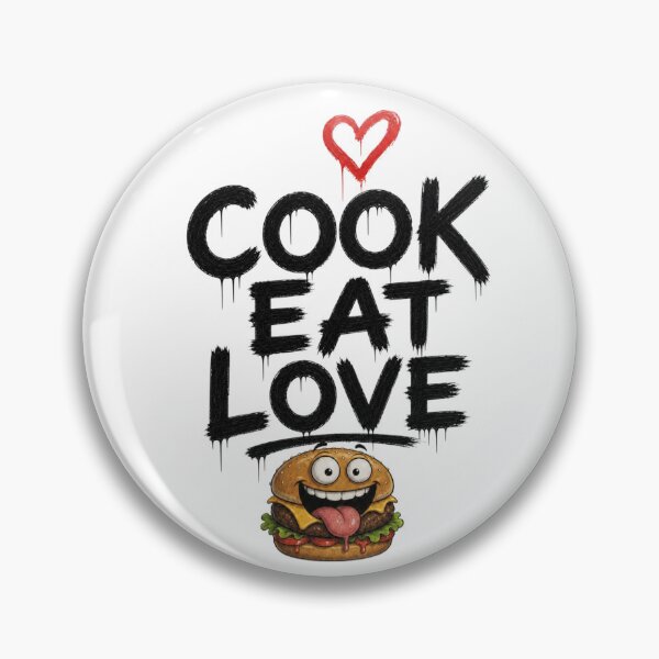 Item preview, Cook Eat Love – Street Art Hamburger Cartoon designed and sold by Nela-&-Lena.