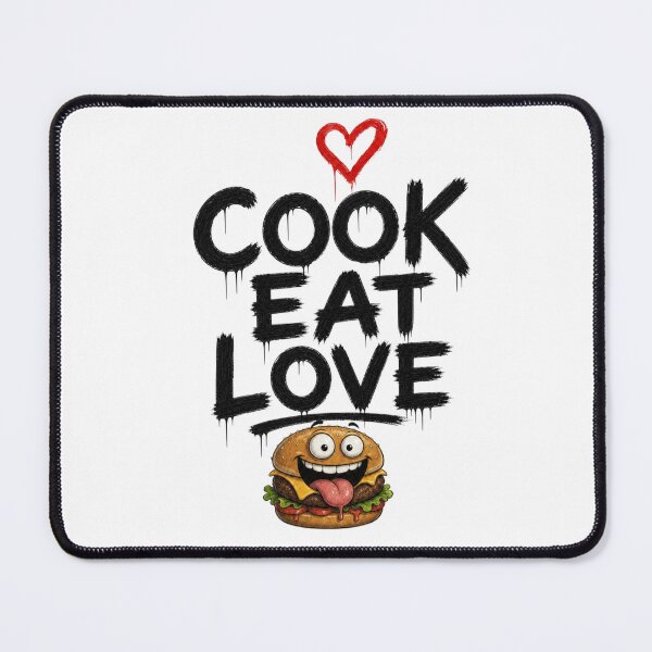 Item preview, Cook Eat Love – Street Art Hamburger Cartoon designed and sold by Nela-&-Lena.