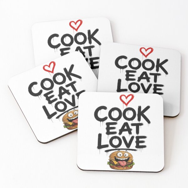 Item preview, Cook Eat Love – Street Art Hamburger Cartoon designed and sold by Nela-&-Lena.