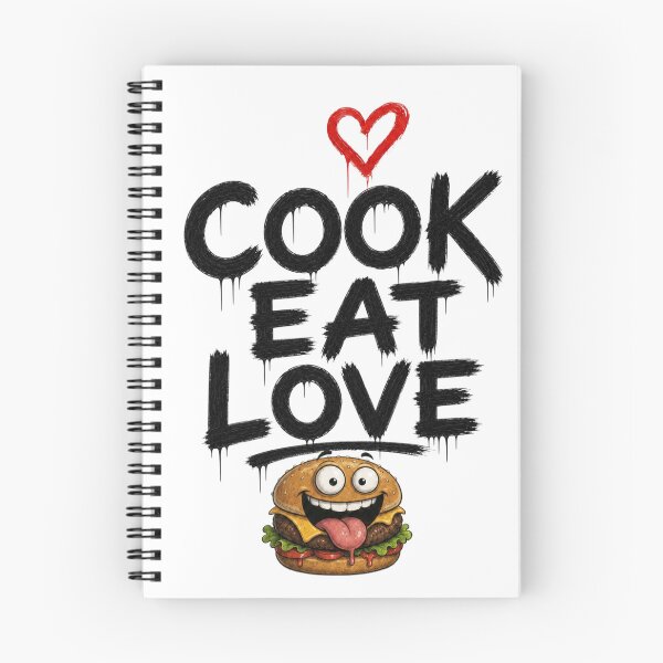 Item preview, Cook Eat Love – Street Art Hamburger Cartoon designed and sold by Nela-&-Lena.