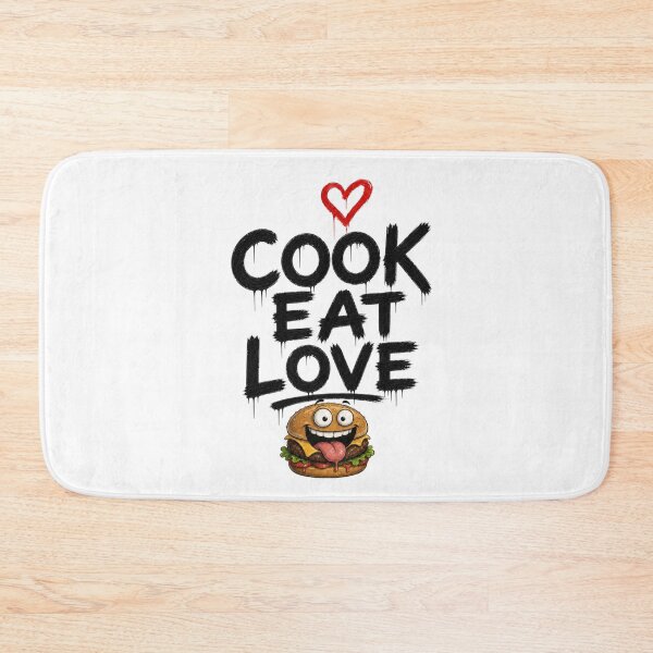 Item preview, Cook Eat Love – Street Art Hamburger Cartoon designed and sold by Nela-&-Lena.