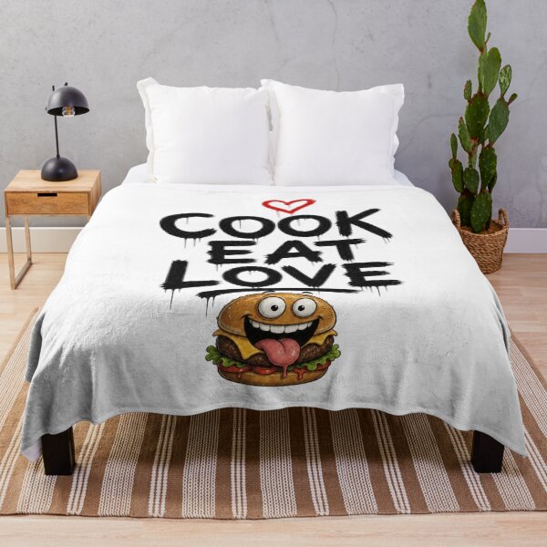 Item preview, Cook Eat Love – Street Art Hamburger Cartoon designed and sold by Nela-&-Lena.