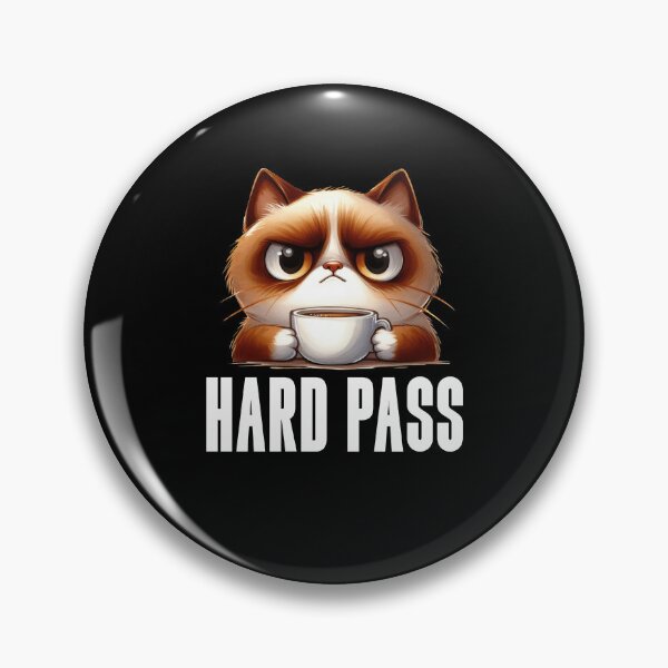 Item preview, Hard Pass Funny Grumpy Cat Introvert Gift designed and sold by Say It With Ink.