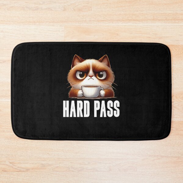 Item preview, Hard Pass Funny Grumpy Cat Introvert Gift designed and sold by Say It With Ink.