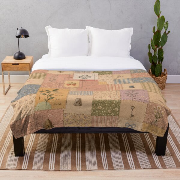 Aperçu de l'œuvre Motifs floraux patchwork vintage style cottagecore créée et vendue par IRYNASHOP.