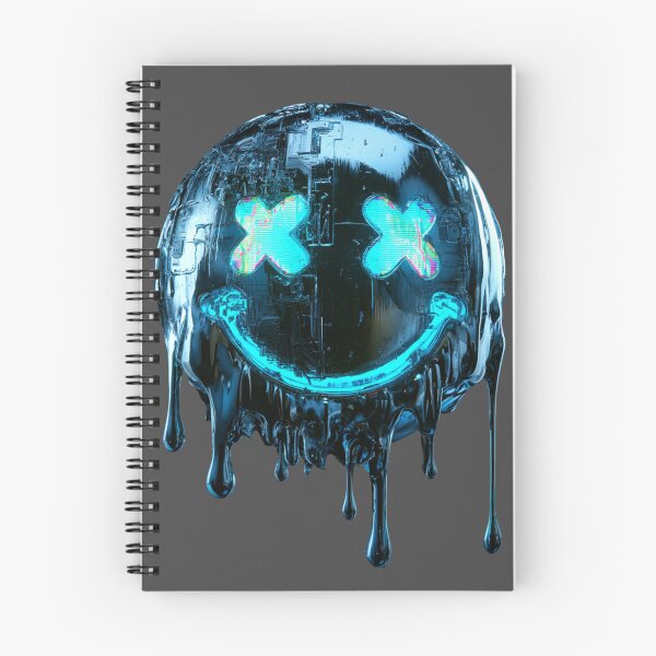 Item preview, Liquid Chrome Cyberpunk Glitch Smiley Graphic designed and sold by ByBryteG.