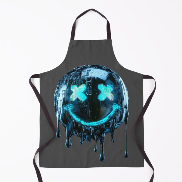 Item preview, Liquid Chrome Cyberpunk Glitch Smiley Graphic designed and sold by ByBryteG.