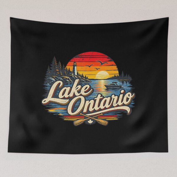 Item preview, Vintage Lake Ontario Retro Sunset Great Lakes Vacation  designed and sold by jerrimisty889.