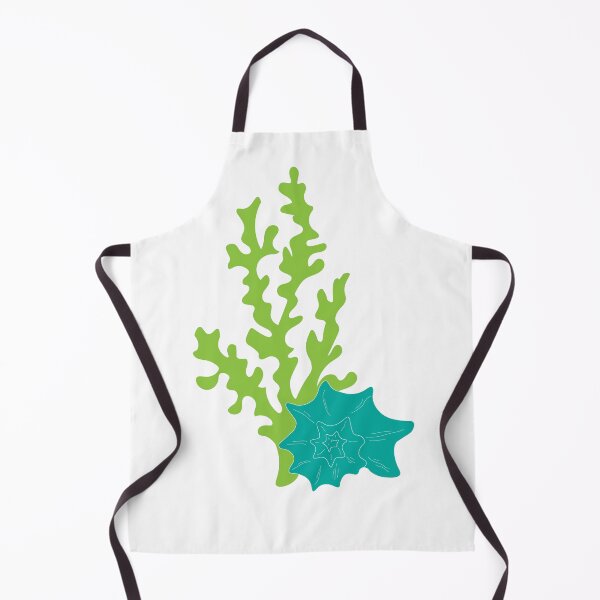 Item preview, Green Seaweed and Blue Seashell Ocean Vector Illustration designed and sold by ElenMart.
