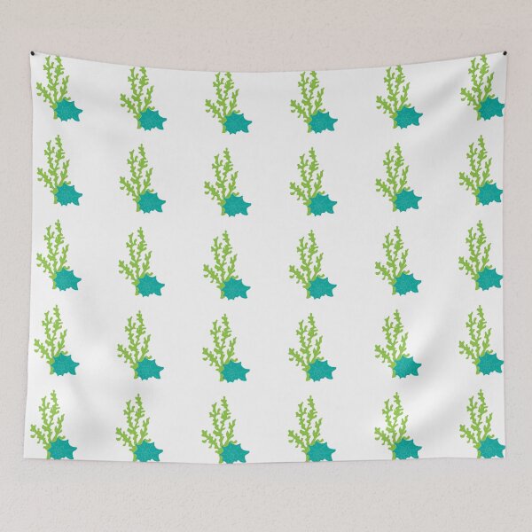 Item preview, Green Seaweed and Blue Seashell Ocean Vector Illustration designed and sold by ElenMart.