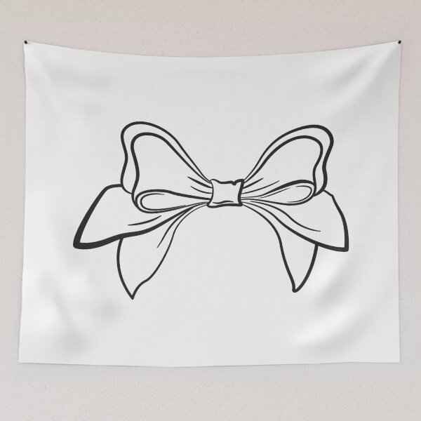 Item preview, Coquette Bow Ribbon Hand Drawn Line Art designed and sold by CHERRY--SHOP.