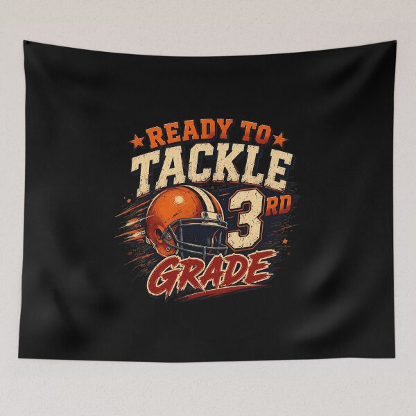 Item preview, Ready to Tackle 3rd Grade Football Back to School designed and sold by felixpalette.