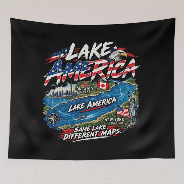 Item preview, Lake America Ontario Same Lake, Different Maps designed and sold by Sarahepperson.