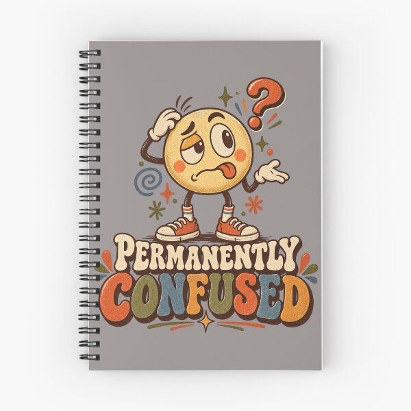 Item preview, Permanently Confused Retro Smiley Graphic Tee designed and sold by Golden Era Studio.