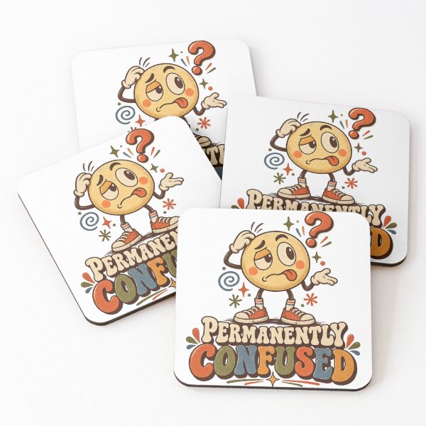 Item preview, Permanently Confused Retro Smiley Graphic Tee designed and sold by Golden Era Studio.
