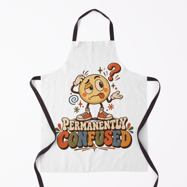 Item preview, Permanently Confused Retro Smiley Graphic Tee designed and sold by Golden Era Studio.