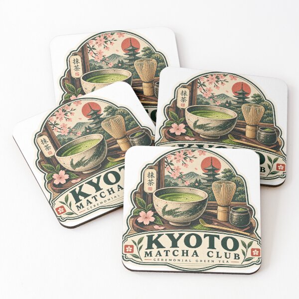 Item preview, Kyoto Matcha Club Vintage Sticker – Ceremonial Green Tea designed and sold by ChicClicker.
