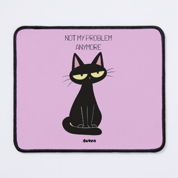 Item preview, Grumpy Black Cat designed and sold by HouseOfAurea.