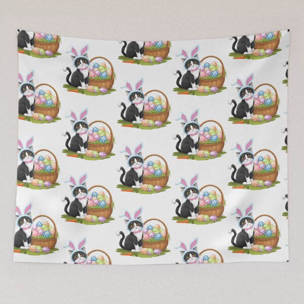 Item preview, Cat Bunny Easter Day Rabbit Ears Egg Basket Stuffers designed and sold by JhnbBoutiquez.