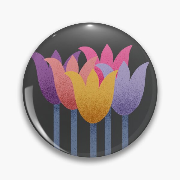 Item preview, Flower Market - Colorful Abstract Tulips on Black designed and sold by DuckyRubin.