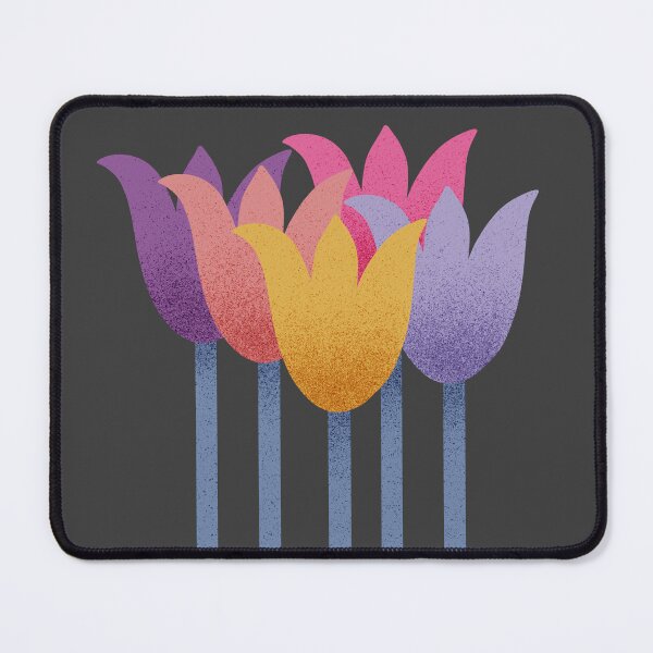 Item preview, Flower Market - Colorful Abstract Tulips on Black designed and sold by DuckyRubin.
