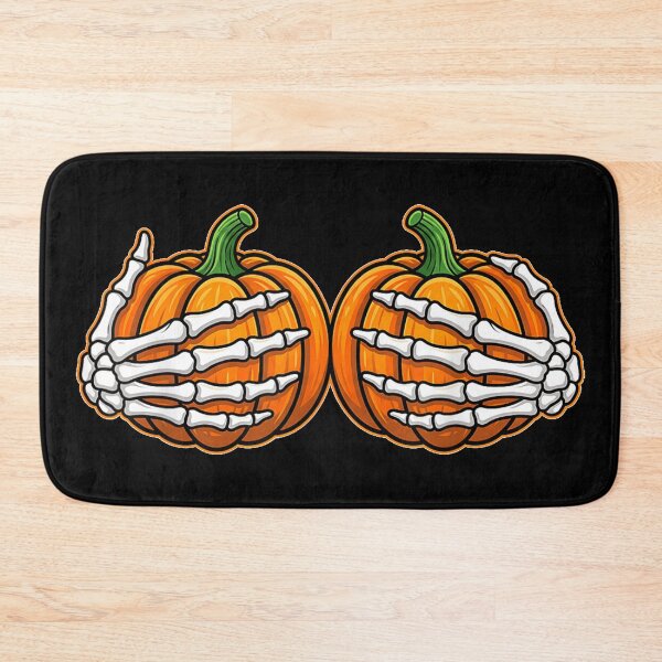 Item preview, Retro Skeleton Hands Pumpkin Boobs Funny Halloween Costume designed and sold by Altenpendinton.