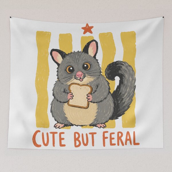 Item preview, Cute But Feral Brushtail Possum Funny Aussie Possum Toast Thief designed and sold by Yellowriversss.