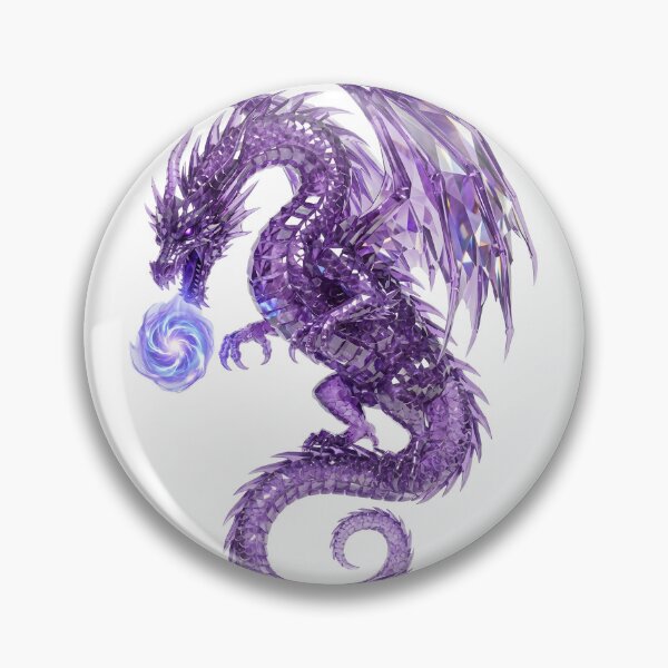 Item preview, Purple Crystal Dragon Fantasy Crystal Magic Dragon designed and sold by DragonSerpent Ink.