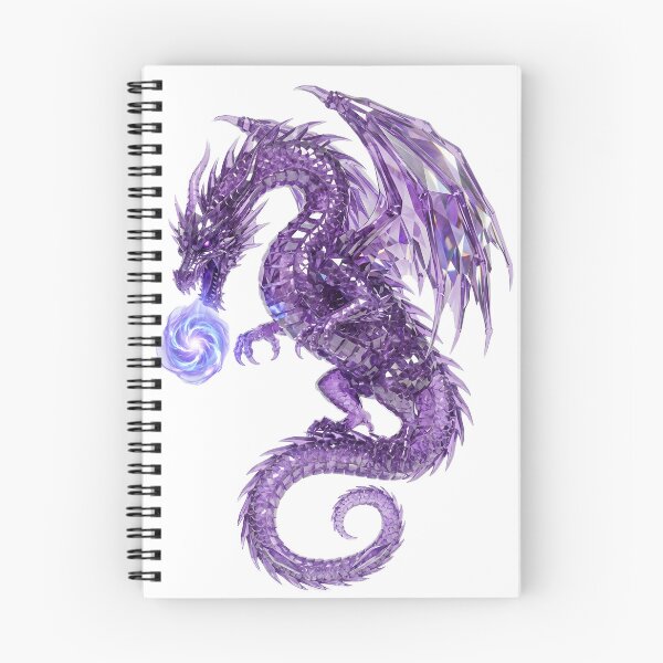 Item preview, Purple Crystal Dragon Fantasy Crystal Magic Dragon designed and sold by DragonSerpent Ink.