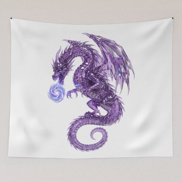 Item preview, Purple Crystal Dragon Fantasy Crystal Magic Dragon designed and sold by DragonSerpent Ink.
