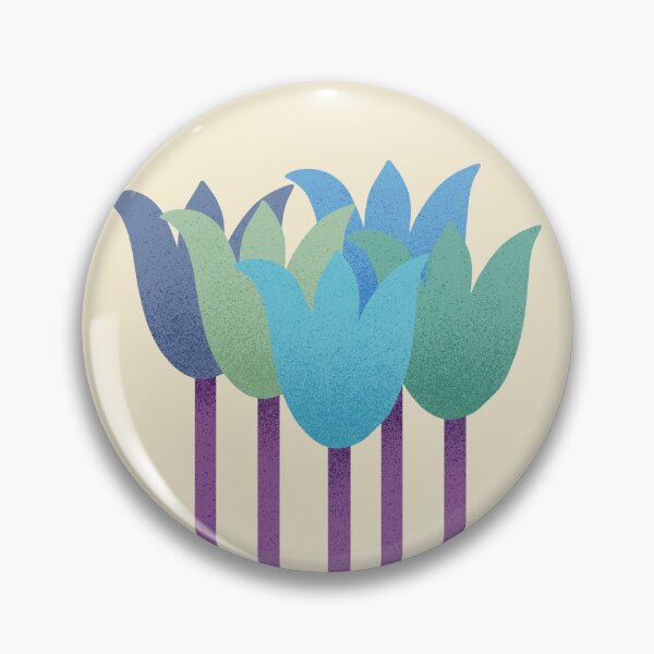 Item preview, Flower Market - Purple and Teal Abstract Tulips on Cream designed and sold by DuckyRubin.