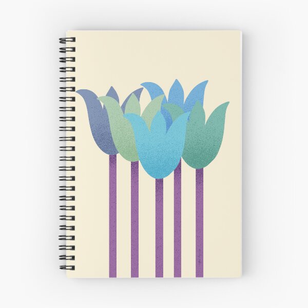Item preview, Flower Market - Purple and Teal Abstract Tulips on Cream designed and sold by DuckyRubin.