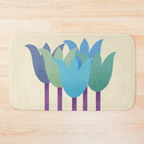 Item preview, Flower Market - Purple and Teal Abstract Tulips on Cream designed and sold by DuckyRubin.