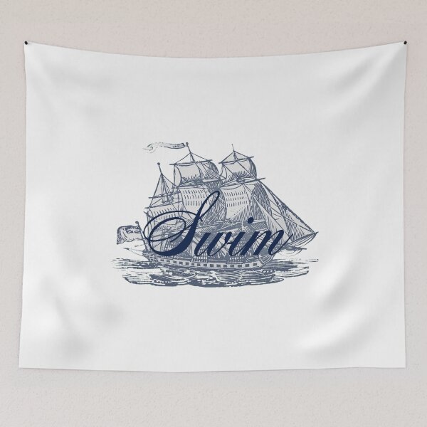 Item preview, Vintage Sailboat Swim Nautical Art  designed and sold by rtinJuniper.
