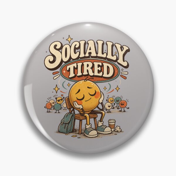 Item preview, Socially Tired Retro Emoticon Shirt designed and sold by Golden Era Studio.