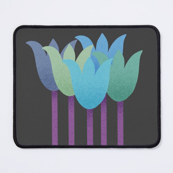 Item preview, Flower Market - Purple and Teal Abstract Tulips on Black designed and sold by DuckyRubin.