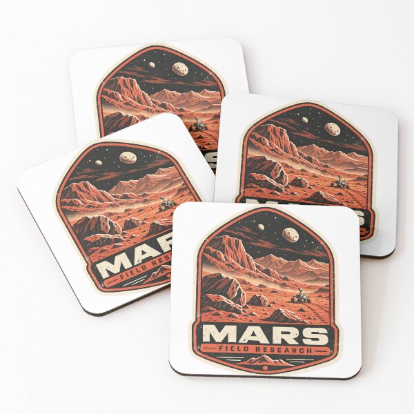 Item preview, Mars Field Research Sticker – Retro Planetary Geology Expedition Patch designed and sold by ChicClicker.