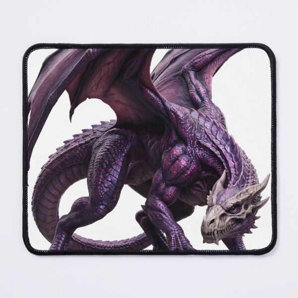 Item preview, Purple Dragon Fantasy Gothic Winged Dragon designed and sold by DragonSerpent Ink.